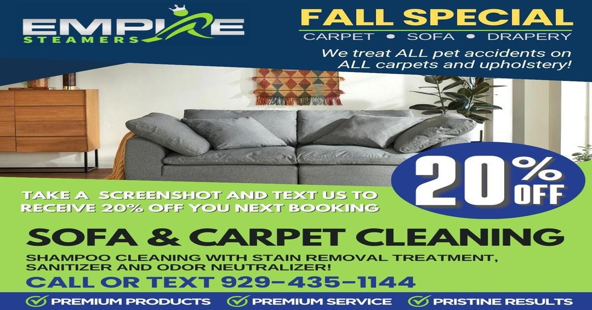 20% Off Sofa & Carpet Cleaning